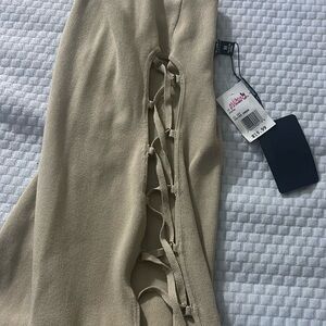 Tan cutout dress